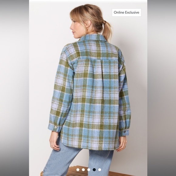 Monrow Plaid Flannel Jacket - Picture 8 of 9